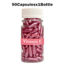 Cápsulas de Sérum de Vitamina E, Cápsulas de Essência de Uso Único, Hidratante e Umidificante para a Pele Facial 90 Cápsulas/Garrafa - 1 Garrafa