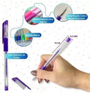 Canetas Gel Colorgel Coloridas Perfumadas Kit de Glitter 24 Cores
