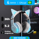 Headset Gamer com Bateria de 36H, Orelhas Bluetooth Hi-Res RGB Personalizável Dobrável - G5BT CAT EDIFIER