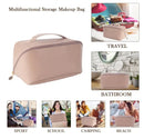 Necessaire Feminina de Couro PU de Grande Capacidade para Cosméticos Portátil para Viagem - Neverdie