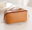 Necessaire Feminina de Couro PU de Grande Capacidade para Cosméticos Portátil para Viagem - Neverdie