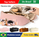 Necessaire Feminina de Couro PU de Grande Capacidade para Cosméticos Portátil para Viagem - Neverdie