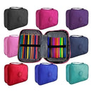 Estojo Escolar Unissex com Zíper - Caixa Organizadora Grande, Diversas Cores