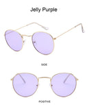 Óculos de Sol Redondos Vintage  Designer Pequeno Armação Clássica Retro Preto Oculos De Sol