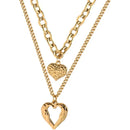Colar de Amor 2 com Pequenas Dobraduras Irregulares em Aço Inoxidável DIEYURO 316L, Acessórios Alta Qualidade, Não Desbota, Presentes de Alta Qualidade