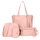 Conjunto com 4 peças de bolsas transversais para mulheres Bolsa feminina Conjunto Padrão Bolsas de Ombro de Couro Bolsa de Mão PU Bolsa Transversal Feminina 25*26*8cm