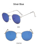 Óculos de Sol Redondos Vintage  Designer Pequeno Armação Clássica Retro Preto Oculos De Sol