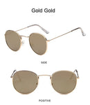 Óculos de Sol Redondos Vintage  Designer Pequeno Armação Clássica Retro Preto Oculos De Sol