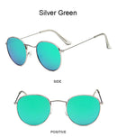 Óculos de Sol Redondos Vintage  Designer Pequeno Armação Clássica Retro Preto Oculos De Sol
