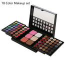 Estojo de Maquiagem para Mulheres Combinação de Sombras Matte, Batom, Delineador, Corretivo, Pó com Estojo de Alumínio