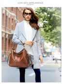 Bolsa de Couro Feminina de Mão/Ombro de Lazer Carteiras de Moda Vintage Bolsas de Grande Capacidade