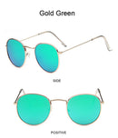 Óculos de Sol Redondos Vintage  Designer Pequeno Armação Clássica Retro Preto Oculos De Sol