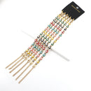 Joias Turcas Banhadas a Ouro Pulseiras de Contas com Olho Grego Vermelho Rosa Bebê Zircônia Aço Inoxidável Gotejamento de Óleo Cobre Colorido Atacado