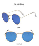 Óculos de Sol Redondos Vintage  Designer Pequeno Armação Clássica Retro Preto Oculos De Sol