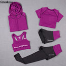 Top Esportivo Feminino, Sutiã Esportivo, Legging Cintura Alta Sem Costura, Shorts Fitness, Cropped de Manga Longa, Roupas de Treino para Mulheres
