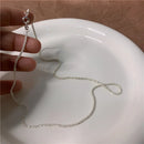 Colar Gargantilha Prateado Brilhante Fashion , Elegante Corrente de Clavícula, Joia