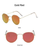Óculos de Sol Redondos Vintage  Designer Pequeno Armação Clássica Retro Preto Oculos De Sol
