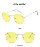 Óculos de Sol Redondos Vintage  Designer Pequeno Armação Clássica Retro Preto Oculos De Sol