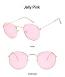 Óculos de Sol Redondos Vintage  Designer Pequeno Armação Clássica Retro Preto Oculos De Sol
