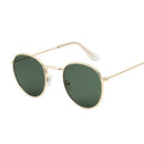 Óculos de Sol Redondos Vintage  Designer Pequeno Armação Clássica Retro Preto Oculos De Sol