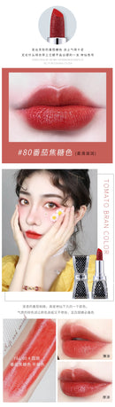 Conjunto de Batons Lipstick  Matte à Prova d'Água, Duradouros e Pigmentados, Batom Vermelho Nude para Lábios, Cosméticos