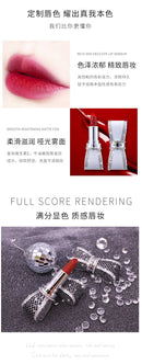 Conjunto de Batons Lipstick  Matte à Prova d'Água, Duradouros e Pigmentados, Batom Vermelho Nude para Lábios, Cosméticos