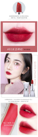 Conjunto de Batons Lipstick  Matte à Prova d'Água, Duradouros e Pigmentados, Batom Vermelho Nude para Lábios, Cosméticos