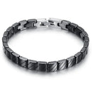 Pulseiras de Bracelete para Mulheres Pulseiras de Cerâmica Preto e Branco Fecho Delicado de Aço Inoxidável Promoção de Joias de Cerâmica