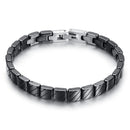 Pulseiras de Bracelete para Mulheres Pulseiras de Cerâmica Preto e Branco Fecho Delicado de Aço Inoxidável Promoção de Joias de Cerâmica