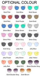Óculos de Sol Redondos Vintage  Designer Pequeno Armação Clássica Retro Preto Oculos De Sol