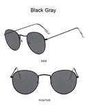 Óculos de Sol Redondos Vintage  Designer Pequeno Armação Clássica Retro Preto Oculos De Sol