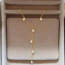 Colar Y Fashion Leve de Luxo, Colares de Tassel Elegantes e Versáteis, Joias de Pérola e Charmosas em Alta