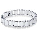Pulseiras de Bracelete para Mulheres Pulseiras de Cerâmica Preto e Branco Fecho Delicado de Aço Inoxidável Promoção de Joias de Cerâmica