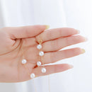 Pérolas naturais de água doce, pérolas em contas feitas de colar de joias de alta qualidade, acessórios em aço inoxidável 316.