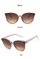 Óculos de Sol Feminino Moda Vintage Metal Espelhado Clássico UV400