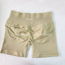 Calças de Fitness Dfyne Impact Peach, Levantamento de Quadril Aparente, Cintura Médio-Alta, Aperta a Barriga, Calças Fitness de Três Pontos para Mulheres