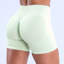 Calças de Fitness Dfyne Impact Peach, Levantamento de Quadril Aparente, Cintura Médio-Alta, Aperta a Barriga, Calças Fitness de Três Pontos para Mulheres