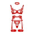 Conjunto Lingerie sensual sutiã aberta Roupa íntima transparente renda de luxo exóticos