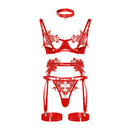 Conjunto Lingerie sensual sutiã aberta Roupa íntima transparente renda de luxo exóticos