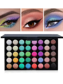 Paleta de Sombras com 40 Cores Glitter Fosco à Prova d'Água de Longa Duração