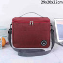 Bolsa de Mão para Marmita Simples Bolsa de Armazenamento Quadrada Térmica Bolsa de Alumínio Espessa Bolsa Bento Grande Capacidade Bolsa de Piquenique Com Compartimento para Arroz