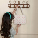 Pasta Executiva com Laço Bordado Bolsa de Arquivo Grande Capacidade Bolsa de Documento Bolsa de Mão Bolsa de Ombro Bolsa para Laptop Trabalho de Escritório