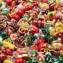 6/16 Peças Estilos Mistos Frutas Banana Morango Melancia Vegetais Repolho Cogumelo Cenoura Pingente Para Fazer Joias