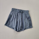 Shorts Feminino Cintura Alta Esporte Fitness 2 em 1 Secagem Rápida