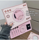 Kit de Maquiagem Multifuncional 9PC 4PC Batom Cremoso, 1 Pó Compacto, 1 Blush, 1 Delineador, 1 Máscara de Cílios, 1 Lápis de Sobrancelha Kit Cosmético Look de Câmera