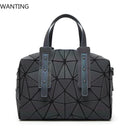 Bolsa Feminina Boston Handbags Bolsa Geométrica Luminosa Com Paetês A Laser Bolsa Transversal