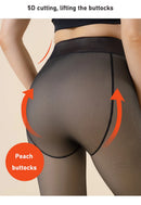 Meia-calça térmica feminina Leggings sexy translúcidas de lã Meias-calças justas de inverno Quentes Meias de veludo grosso Calças femininas Streetwear