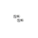 Brincos de Pino com Fecho de Parafuso em Zircônia Cúbica de Aço Inoxidável 316L 2/12pcs, Borboleta Coração Arco-Íris Gato Flor Brincos de Cartilagem