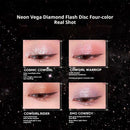 Paleta de Sombras Moon Dust 4 Cores Tons Matte Cintilantes Suaves Hipoalergênicas Ilumina a Pele Crie Maquiagem 3D Radiante para os Olhos