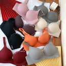 Sutiã Sem Costura Feminino Impressão Lingerie Push Up Sem Aros Reunindo Brassiere